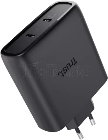 Photo de Chargeur secteur Trust Maxo 2x port USB-C - 100W (Noir)