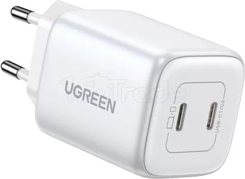Photo de Chargeur secteur UGreen CD294 2x USB-C 45W (Blanc)