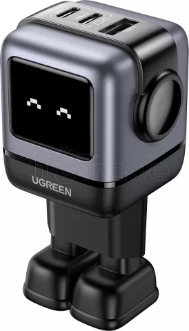 Photo de Chargeur secteur Ugreen Nexode Uno 2x USB-C + 1x USB-A 65W (Noir/Gris)