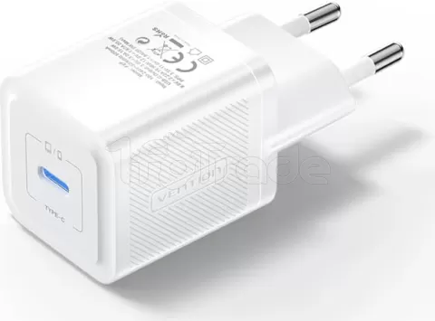 Photo de Chargeur secteur Vention GaN 1 port USB-C 20W (Blanc)