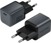 Photo de Chargeur secteur Vention USB-C 20W (Noir)