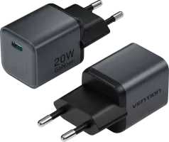 Photo de Chargeur secteur Vention USB-C 20W (Noir)