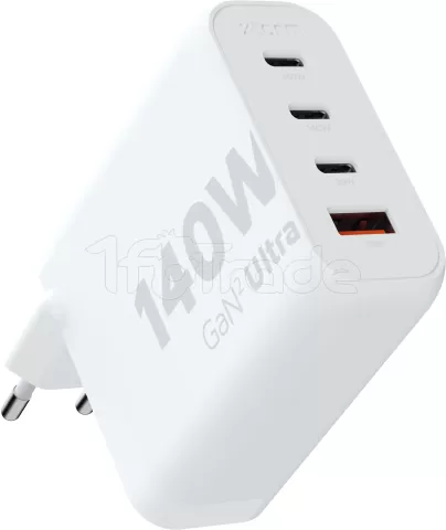 Photo de Chargeur secteur Xtorm Gan2 Ultra  1x port USB-A + 3x ports USB-C 140W (Blanc)