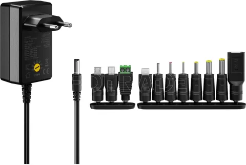 Photo de Chargeur universel Goobay 27W - 11 embouts (Noir)