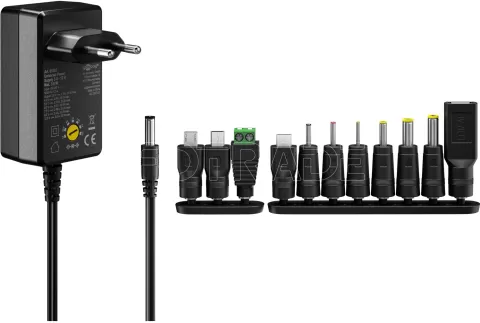 Photo de Chargeur universel Goobay 3.6W - 11 embouts (Noir)