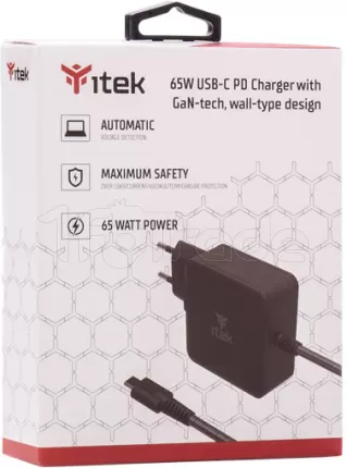 Photo de Chargeur universel Itek GaN USB-C pour ordinateur portable 65W