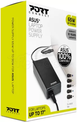 Photo de Chargeur universel Port Designs compatible Asus 65W - 5 embouts