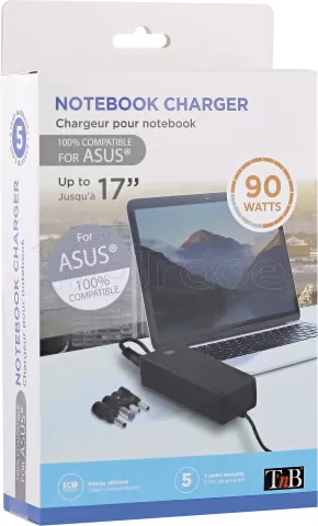 Photo de Chargeur universel T'nB compatible Asus 90W - 4 embouts