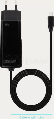 Photo de Chargeur universel TooQ 65W - USB-C (Noir)