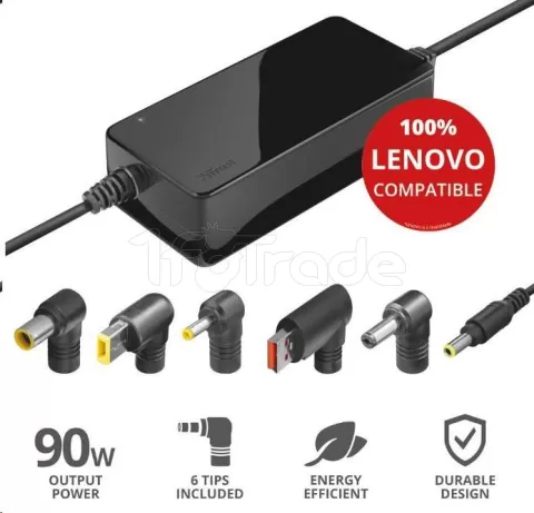 Photo de Chargeur universel Trust compatible Lenovo 90W - 6 embouts