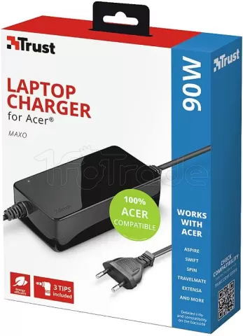 Photo de Chargeur universel Trust Maxo Acer 90W - 3 embouts