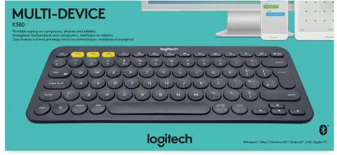 Photo de Clavier Bluetooth Logitech K380 (Noir)