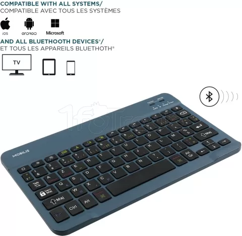 Photo de Clavier Bluetooth Mobilis (Bleu)