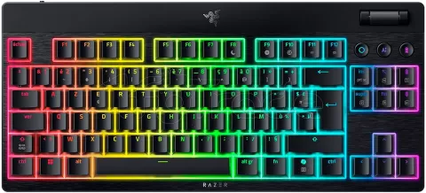 Photo de Clavier filaire Gamer mécanique (Razer Orange) Razer BlackWidow V4 Low-profile Tenkeyless HyperSpeed RGB (Noir)