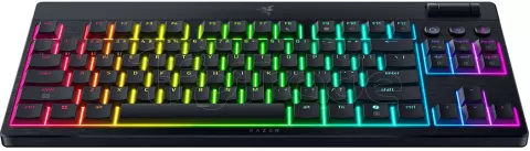 Photo de Clavier filaire Gamer mécanique (Razer Orange) Razer BlackWidow V4 Low-profile Tenkeyless HyperSpeed RGB (Noir)