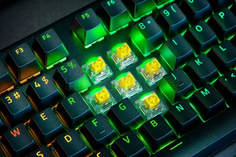 Photo de Clavier filaire Gamer mécanique (Razer Yellow) Razer BlackWidow V4 Pro RGB (Noir)