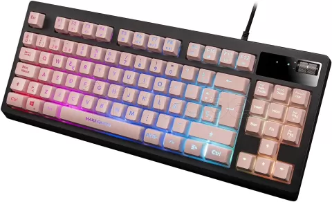 Photo de Clavier Gamer Mars Gaming MKAX RGB (Noir/Rose)