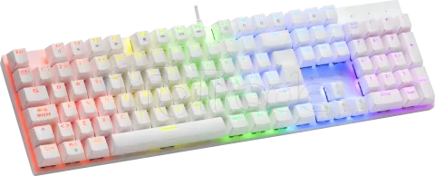 Photo de Clavier Gamer mécanique (Blue Switch) Mars Gaming MK422 RGB (Blanc)