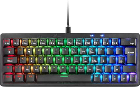 Photo de Clavier Gamer mécanique (Blue Switch) Mars Gaming MKMiniPro (Noir)