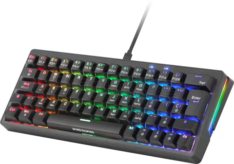 Photo de Clavier Gamer mécanique (Blue Switch) Mars Gaming MKMiniPro (Noir)