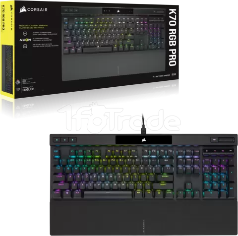 Clavier Gamer mécanique (Cherry MX Red) Corsair K70 Pro RGB (Noir) pour  professionnel, 1fotrade Grossiste informatique