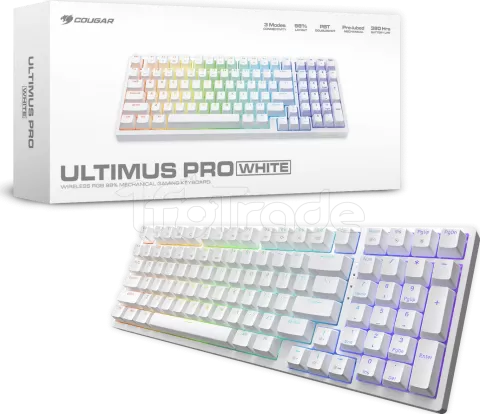 Photo de Clavier Gamer mécanique Cougar Ultimus PRO RGB (Blanc)