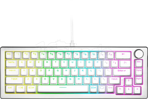 Photo de Clavier Gamer mécanique (Kailh Box Red) Cooler Master CK720 RGB (Gris/Blanc)