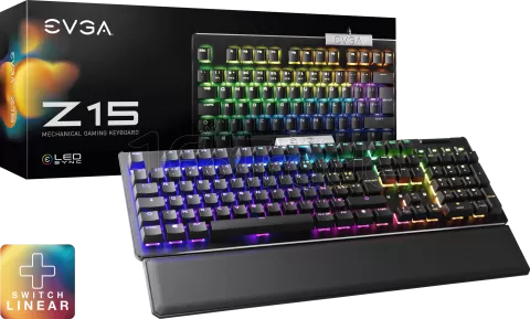 Photo de Clavier Gamer mécanique (Kailh Silver) EVGA Z15 RGB (Noir)