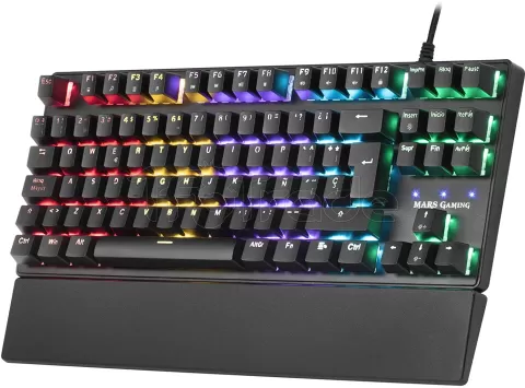 Photo de Clavier Gamer mécanique (Outemu Blue Switch) Mars Gaming MKXTKL RGB (Noir)