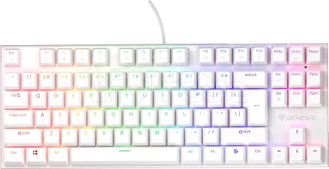 Photo de Clavier Gamer mécanique (Outemu Brown) Genesis Thor 303 TKL RGB (Blanc)