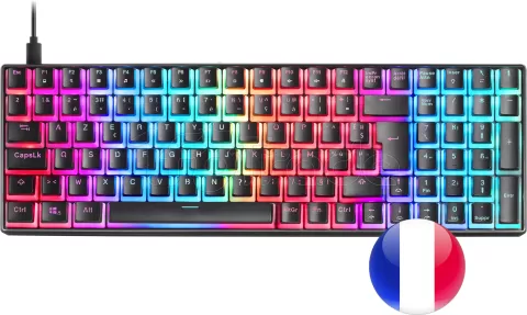 Photo de Clavier Gamer mécanique (Outemu Brown Switch) Mars Gaming MKUltra RGB (Noir)