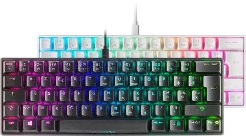 Photo de Clavier Gamer mécanique (Outemu Pro Blue) Mars Gaming MK Mini RGB (Noir)