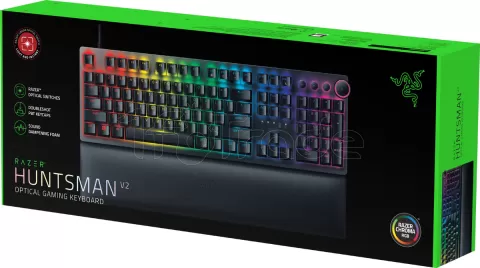 Photo de Clavier Gamer mécanique (Razer Linear Optical Red) Razer Huntsman V2 RGB (Noir)