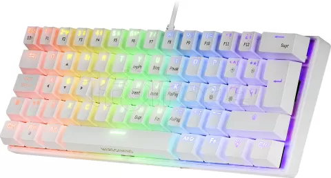 Photo de Clavier Gamer mécanique (Red Switch) Mars Gaming MK60 RGB (Blanc)