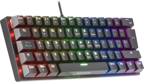 Photo de Clavier Gamer mécanique (Red Switch) Mars Gaming MK60 RGB (Noir)