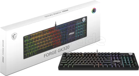 Photo de Clavier Gamer mécanique (Red Switch) MSI Forge GK320 RGB (Noir)