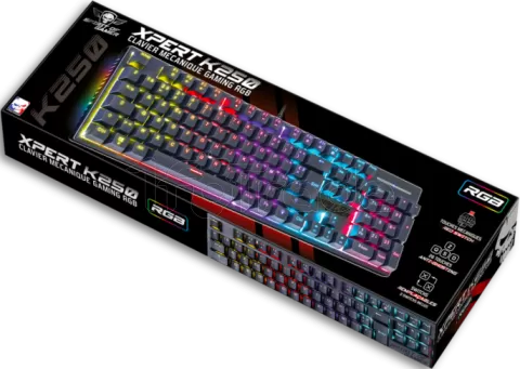 Photo de Clavier Gamer mécanique (Red switch) Spirit of Gamer Xpert K250 RGB (Noir)
