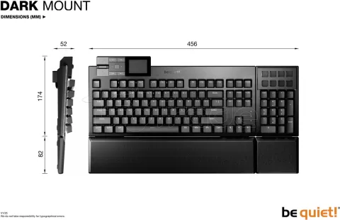 Photo de Clavier Gamer mécanique (Silent Linear) be quiet! Dark Mount RGB (Noir)