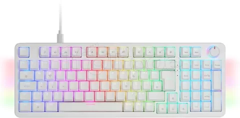 Photo de Clavier Gamer mécanique (Yellow Switch) Mars Gaming MKPro RGB (Blanc)