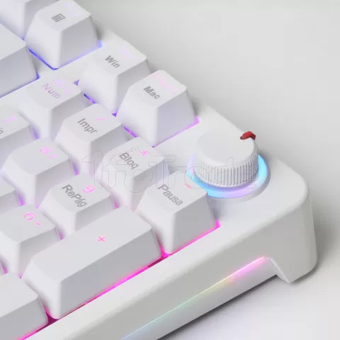 Photo de Clavier Gamer mécanique (Yellow Switch) Mars Gaming MKPro RGB (Blanc)