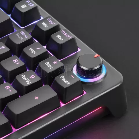 Photo de Clavier Gamer mécanique (Yellow Switch) Mars Gaming MKPro RGB (Noir)