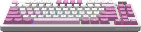 Photo de Clavier Gamer sans fil Bluetooth mécanique MSI Forge GK600 TKL RGB (Blanc/Violet)