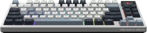 Photo de Clavier Gamer sans fil Bluetooth mécanique MSI Forge GK600 TKL Sky RGB (Blanc)