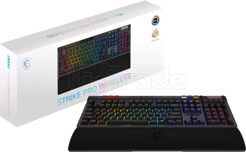 Photo de Clavier Gamer sans fil Bluetooth mécanique MSI Strike Pro Silent RGB (Noir)