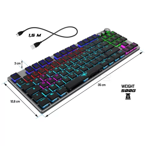 Clavier Gamer mécanique (Outemu Brown Switch) Mars Gaming MKUltra