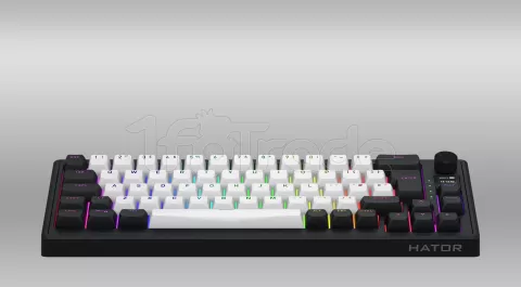 Photo de Clavier Gamer sans fil magnétique (Hator Aurum Linear) Hator Skyfall 65 Mag Ultima 8K TKL RGB (Noir)