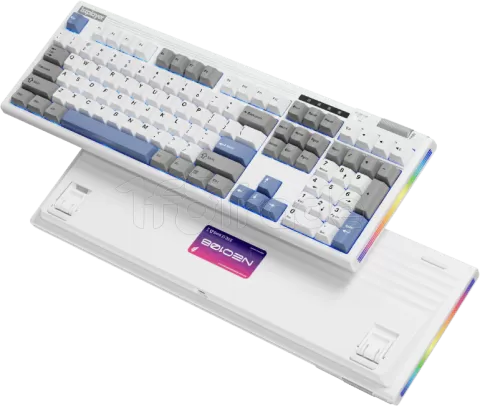 Photo de Clavier Gamer sans fil mécanique (BSON Lavender) 1stPlayer Neo108 ARGB (Bleu/blanc)