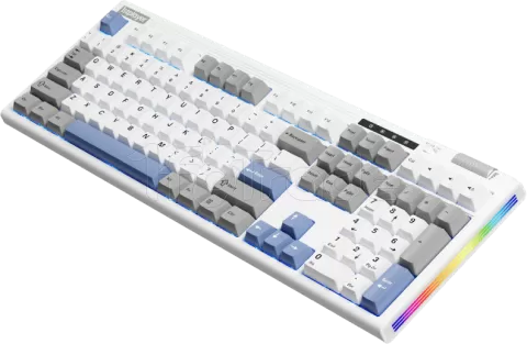 Photo de Clavier Gamer sans fil mécanique (BSON Lavender) 1stPlayer Neo108 ARGB (Bleu/blanc)