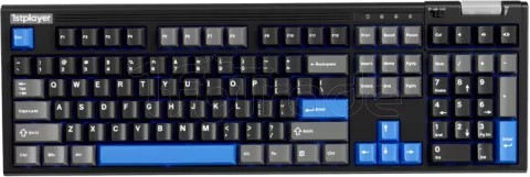Photo de Clavier Gamer sans fil mécanique (BSON Lavender) 1stPlayer Neo108 ARGB (Noir/Bleu)