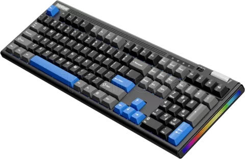 Photo de Clavier Gamer sans fil mécanique (BSON Lavender) 1stPlayer Neo108 ARGB (Noir/Bleu)